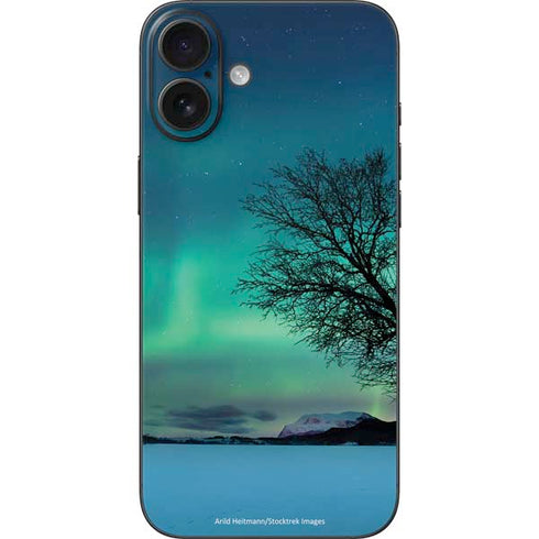 StockTrek Aurora Borealis over a lake in Norway iPhone 16 Plus Skin